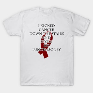 Cancer Bully (Burgundy Ribbon) T-Shirt